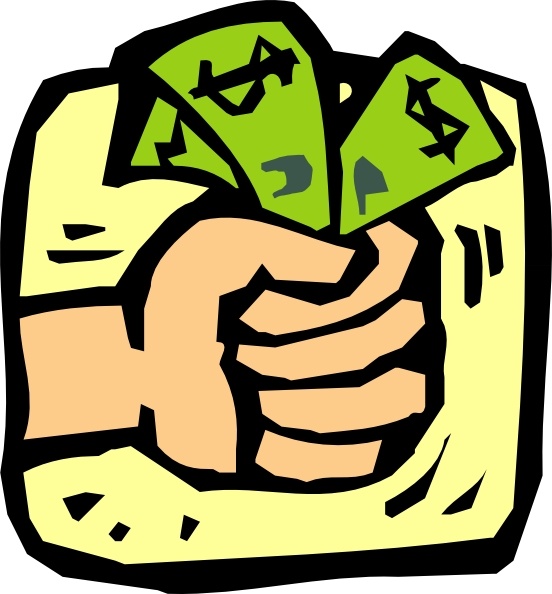 Fist Full Of Money clip art Free vector in Open office drawing svg ...