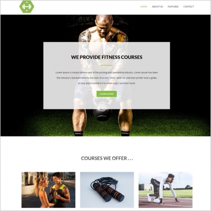 fitness and gym website template