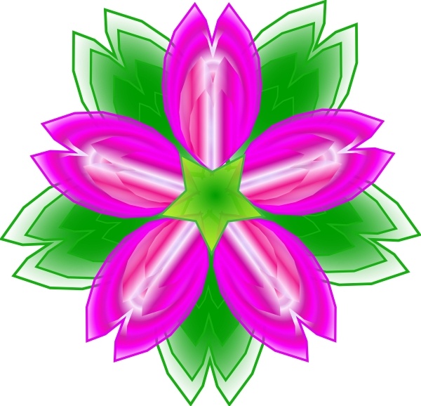 Five Petalled Flower clip art