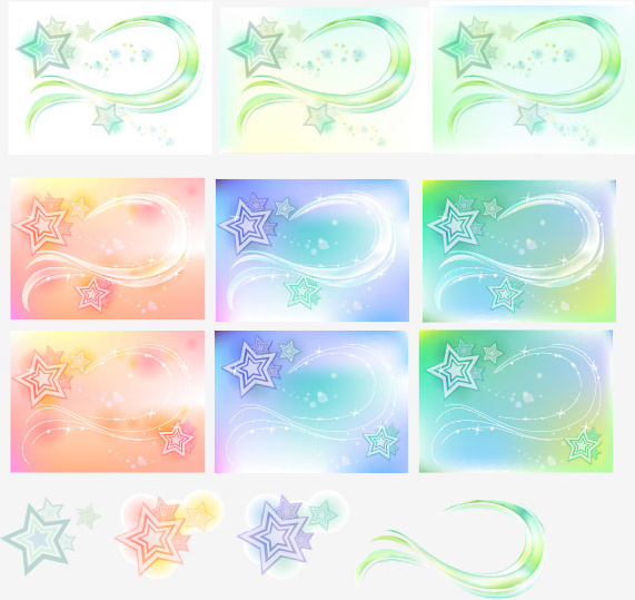 five pointed star arc background art vector