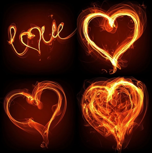flame effect of romantic heartshaped highdefinition picture a