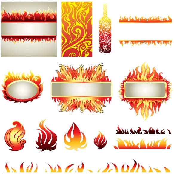 flame elements vector