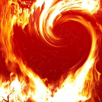 flame heartshaped picture 