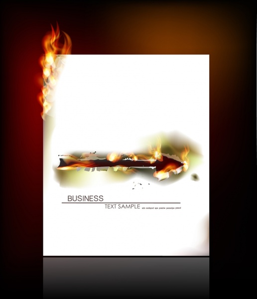 flame of burning paper effect vector