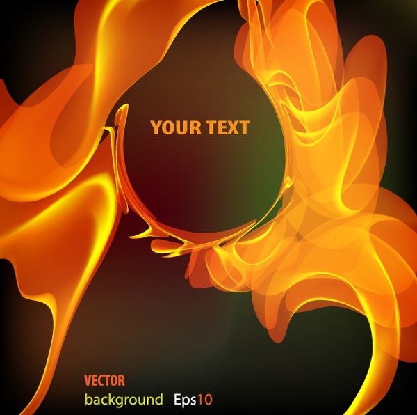 Flame text background vector