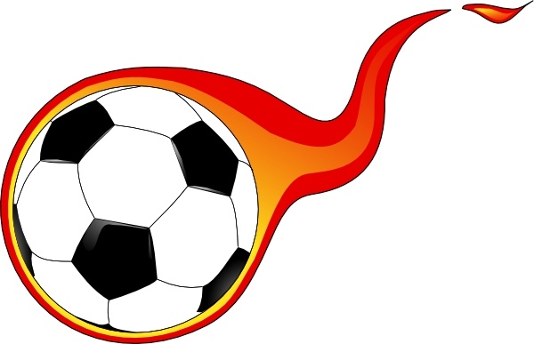 Flaming Soccer Ball clip art