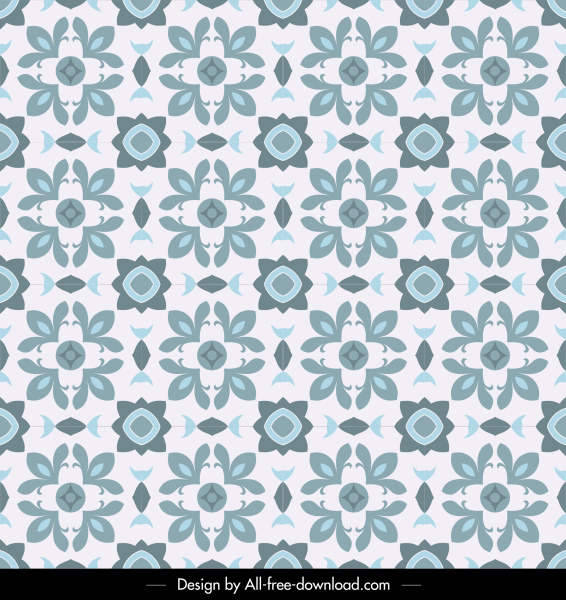 flora pattern template flat classical repeating symmetric design