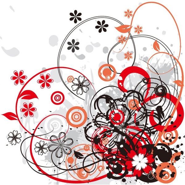 Floral Abstract Vector Background Graphic Free vector in Encapsulated