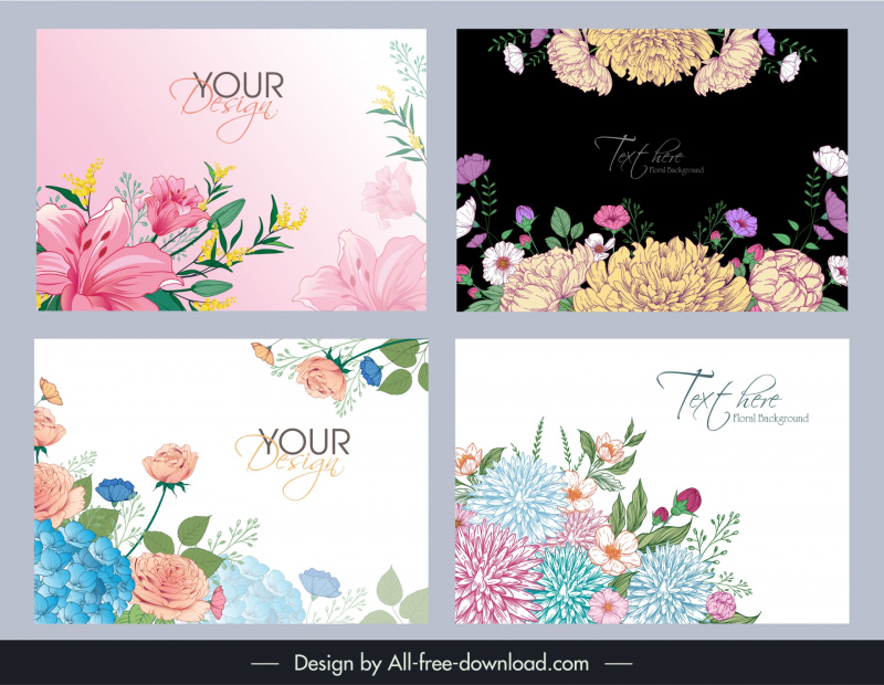  floral backdrop templates collection elegant classic 