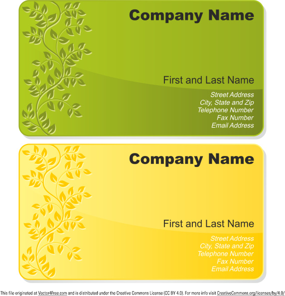 floral business card set 
