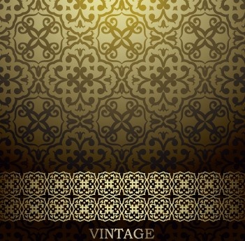 floral decorative pattern vintage background vector