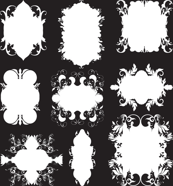 floral elements vector