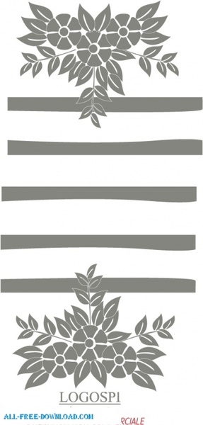 Floral logo Free vector in Encapsulated PostScript eps ( .eps ) vector
