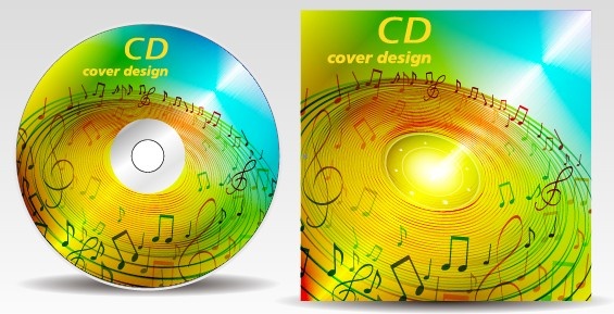 floral of cd cover design elements