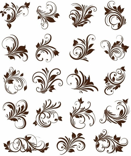 Floral Ornament Element Vector Graphics