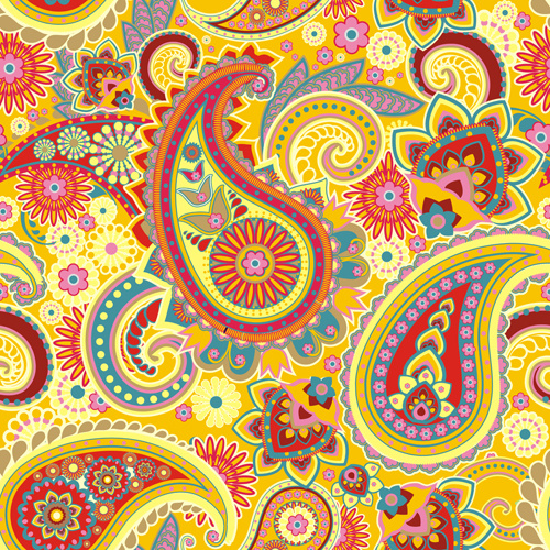 Floral paisley pattern seamless vector Free vector in ...