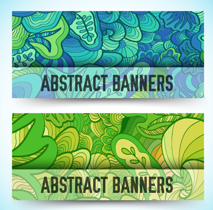 floral pattern abstract banner vector