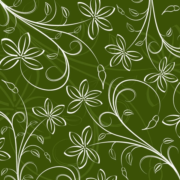Floral Pattern Background Vector Graphic Art