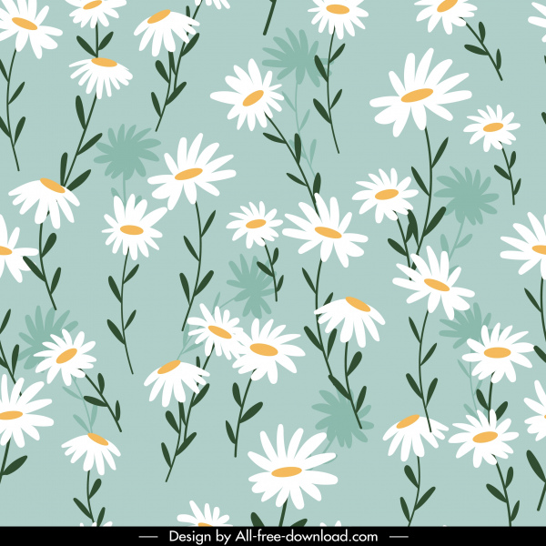 floral pattern bright colored classic repeating decor
