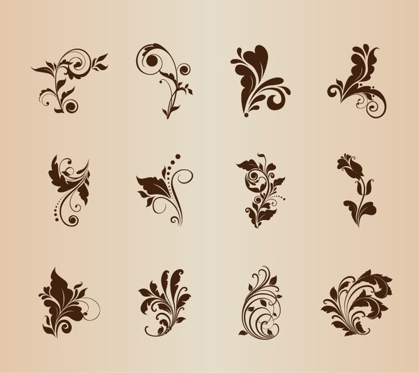 floral patterns for design vector set