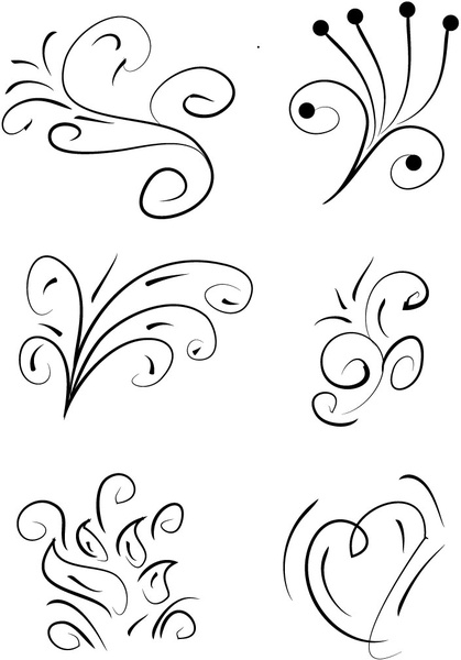 floral swirl designs