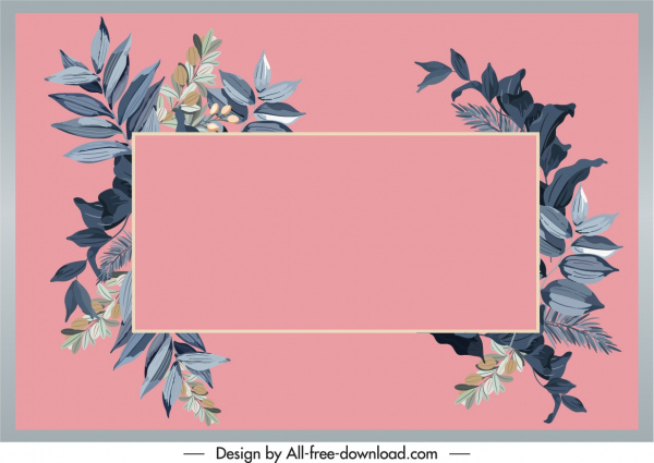 floral text box background colored classical design