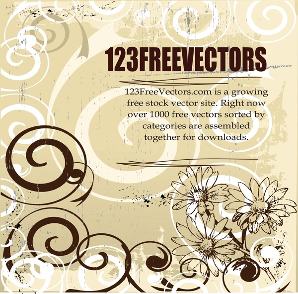 Floral Vector Background Free vector in Encapsulated PostScript eps