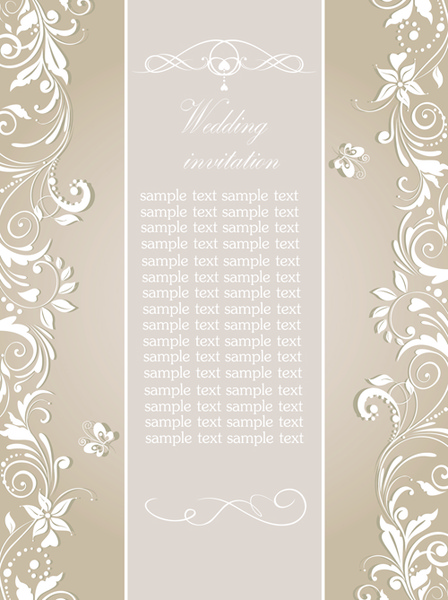 floral wedding invitation card elegant design