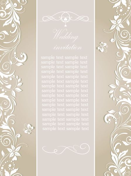 floral wedding invitation card elegant design 