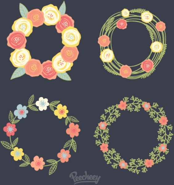 floral wreath illustration