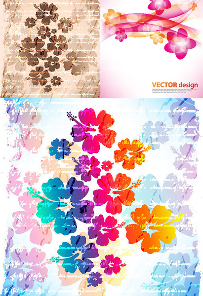 flower background vector graphics 