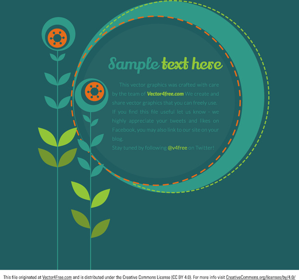 flower banner free vector 