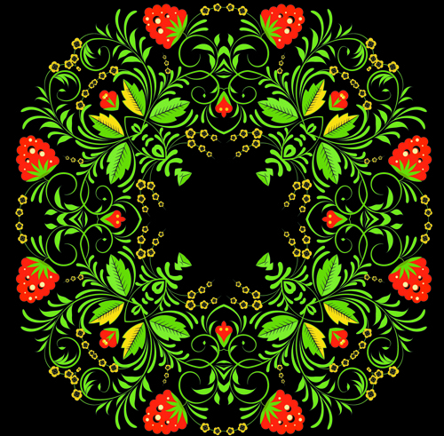 flower decorative style background vector 