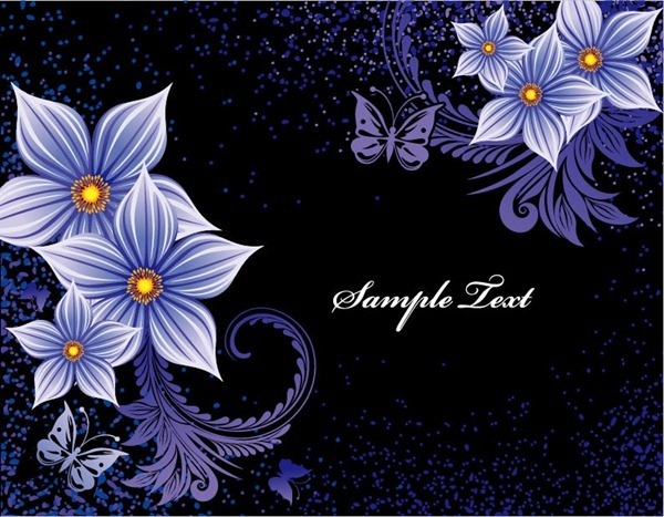 flower design vector background 