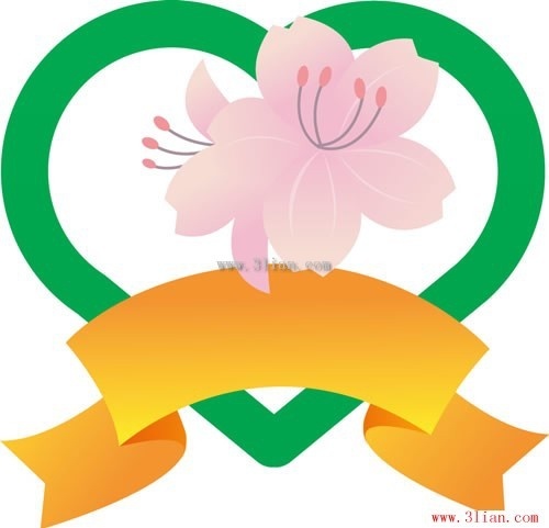 flower emblem vector