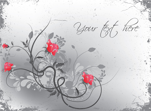 flower illustrations vector background 