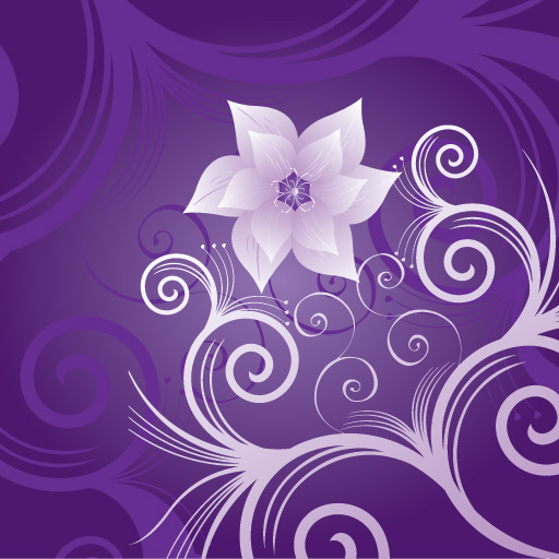 flower on violet