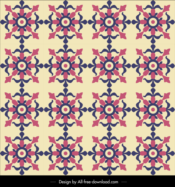 flower pattern template repeating vintage decor flat design