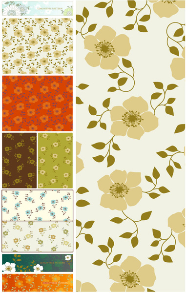 flower pattern vector collections 