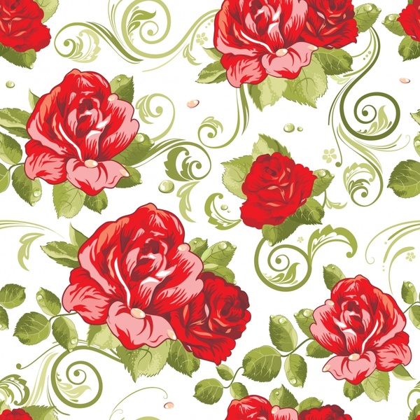 flower petals background pattern vector line art