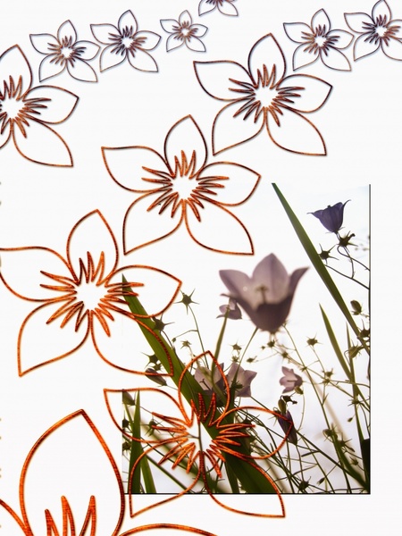 flowers background journal