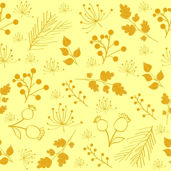 flowers background repeating style sketch