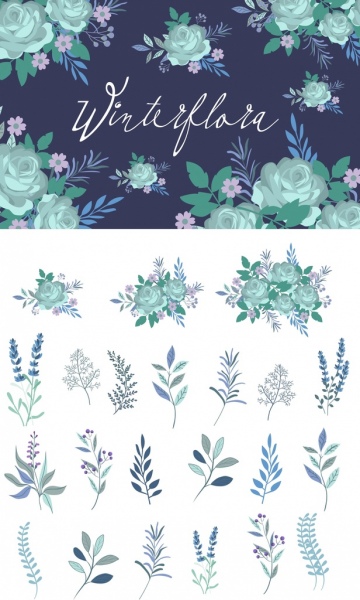 flowers background various types multicolored design