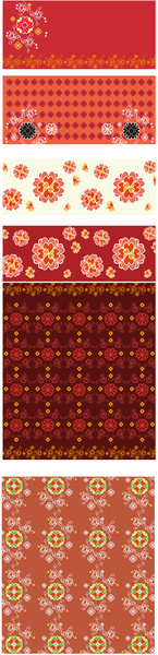 flowers decorative pattern background design vector 