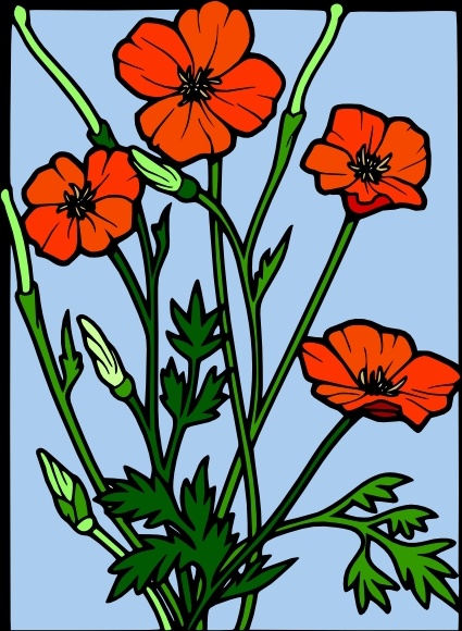Flowers Drawing On Glass clip art