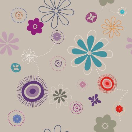 Flowers pattern vector graphic Free vector in Encapsulated PostScript ...