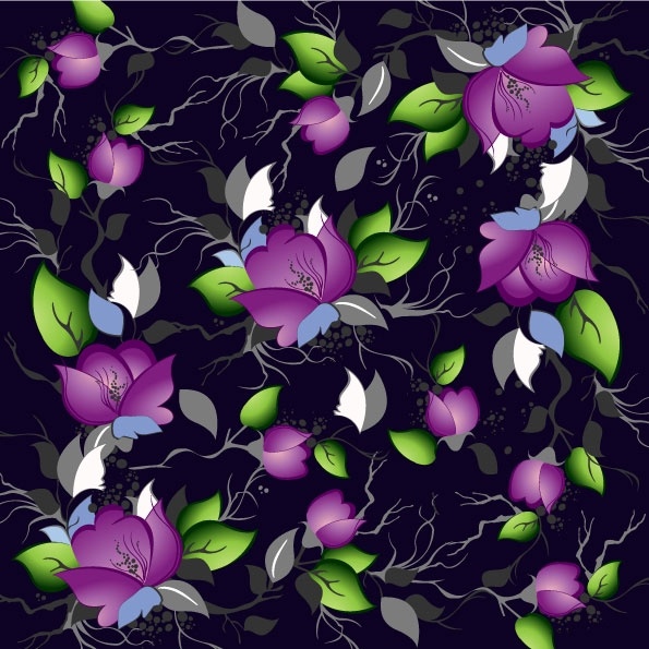 flowers shading vector 5
