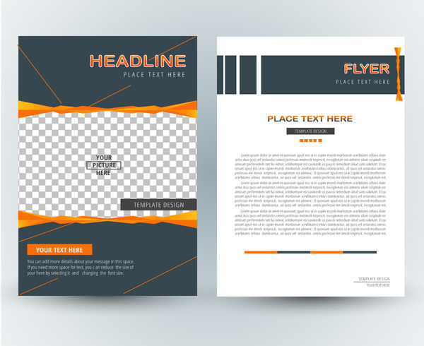 flyer design with checkered and white background
