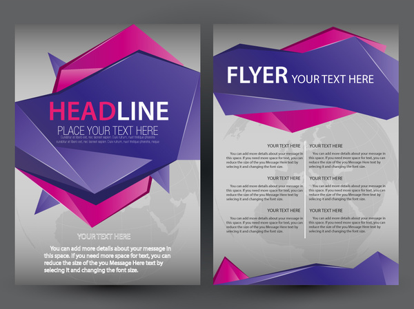 flyer design with modern abstract vignette style