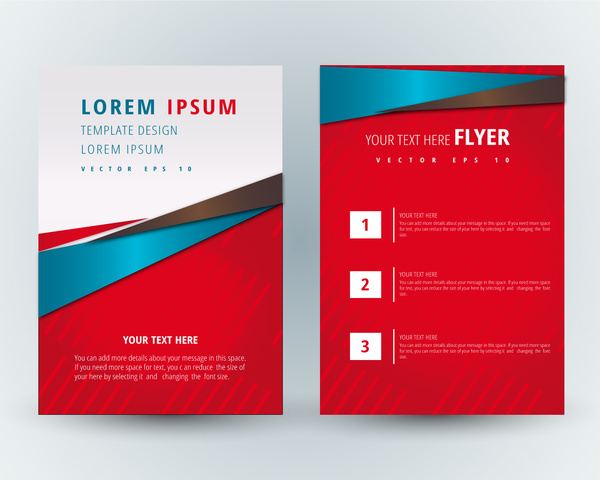 flyer design with red modern style